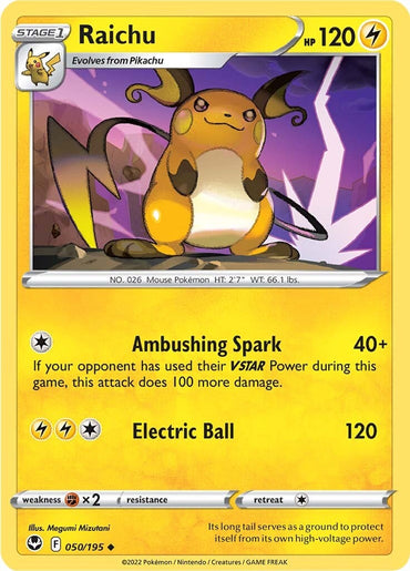 Raichu (050/195) [Sword & Shield: Silver Tempest]