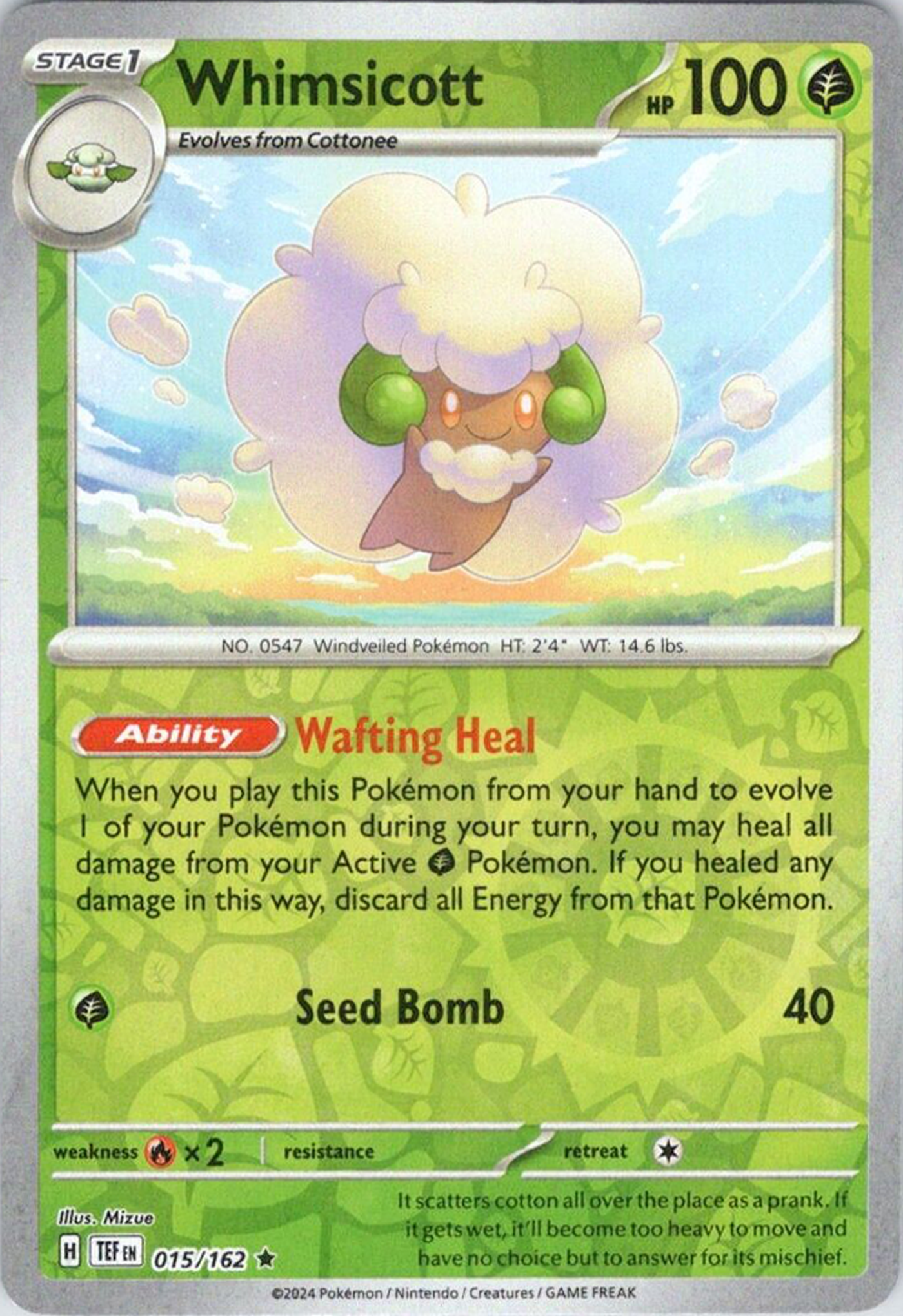 Whimsicott (015/162) [Scarlet & Violet: Temporal Forces]