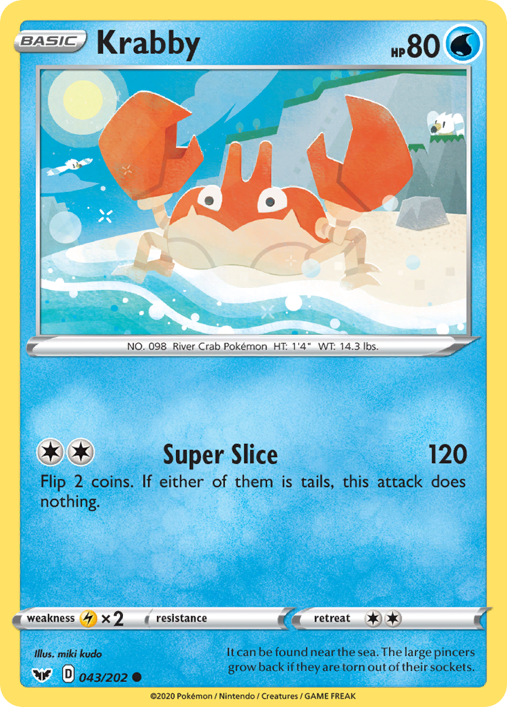 Krabby (043/202) [Sword & Shield: Base Set]