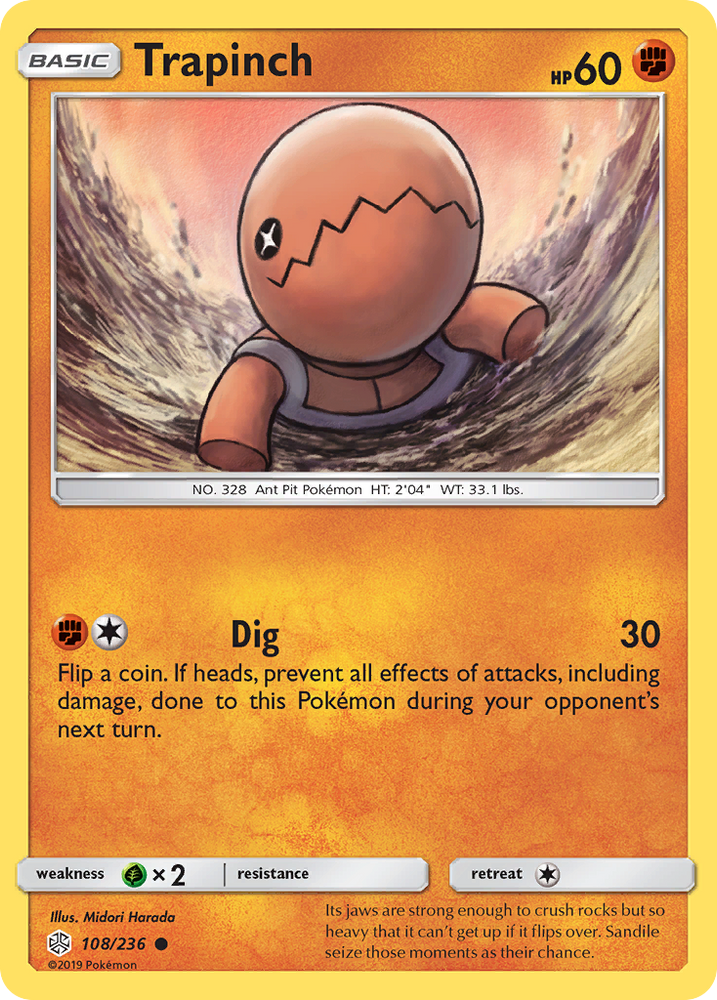 Trapinch (108/236) [Sun & Moon: Cosmic Eclipse]