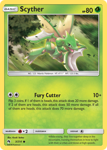 Scyther (3/214) [Sun & Moon: Lost Thunder]